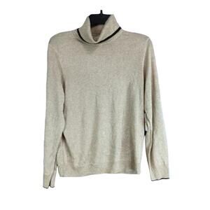 NWT COURT & ROWE METALLIC TIPPED TURTLENECK SWEATER XL